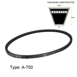 sourcing map A-750 Keilriemen 29.5" Innenumfang, A-Profil Gummiantriebsriemen