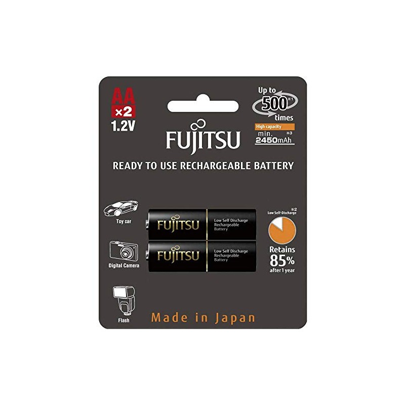 Fujitsu AA Ready to Use Rechargeable High Capacity Battery, 1.2