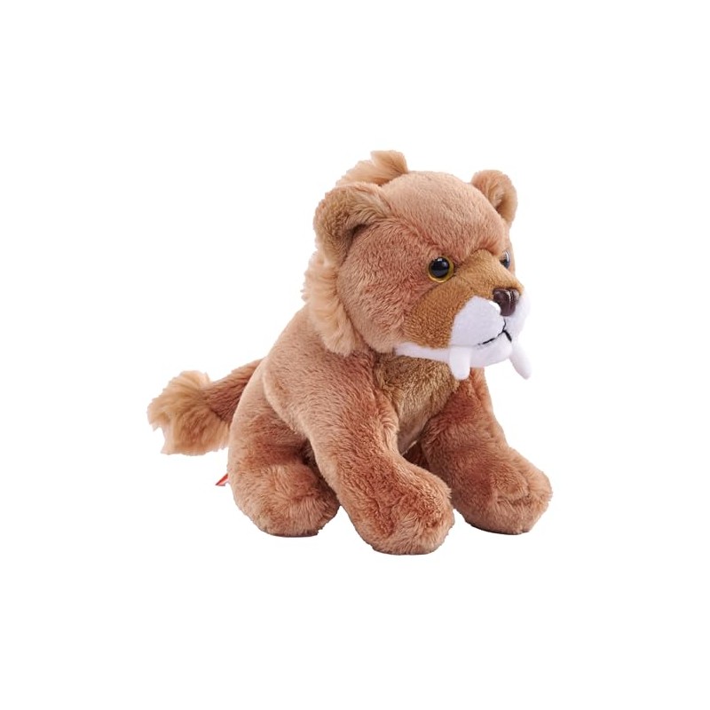 Wild Republic Pocketkins Eco Smilodon, Stuffed Animal, 5 Inches, Plush