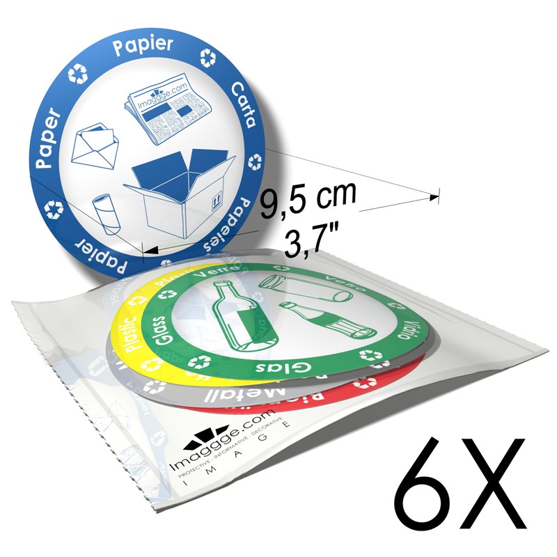 imaggge.com Information Stickers – Pictogram for the Organization of Waste