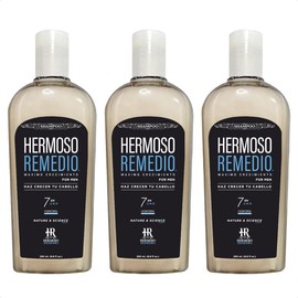 Shampoo Anticaída Hombre 250 ml x 3  Combate Alopecia y Caspa  Crecimiento Capilar 7 en 1  Sin Sulfatos ni Parabenos  con Biotina, Queratina  Colágeno