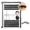 Bodermincer Pestañas postizas de volumen, 84 unidades, rizo D, anchas,