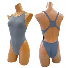 1041 Made in Japan Leotard for Rhythmic Gymnastics and Apparatus Gymnastics 2-Way (Gray, L)