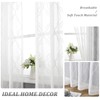 VISIONTEX Sheer Curtains 63 Inches Long 2 Panels Set, White