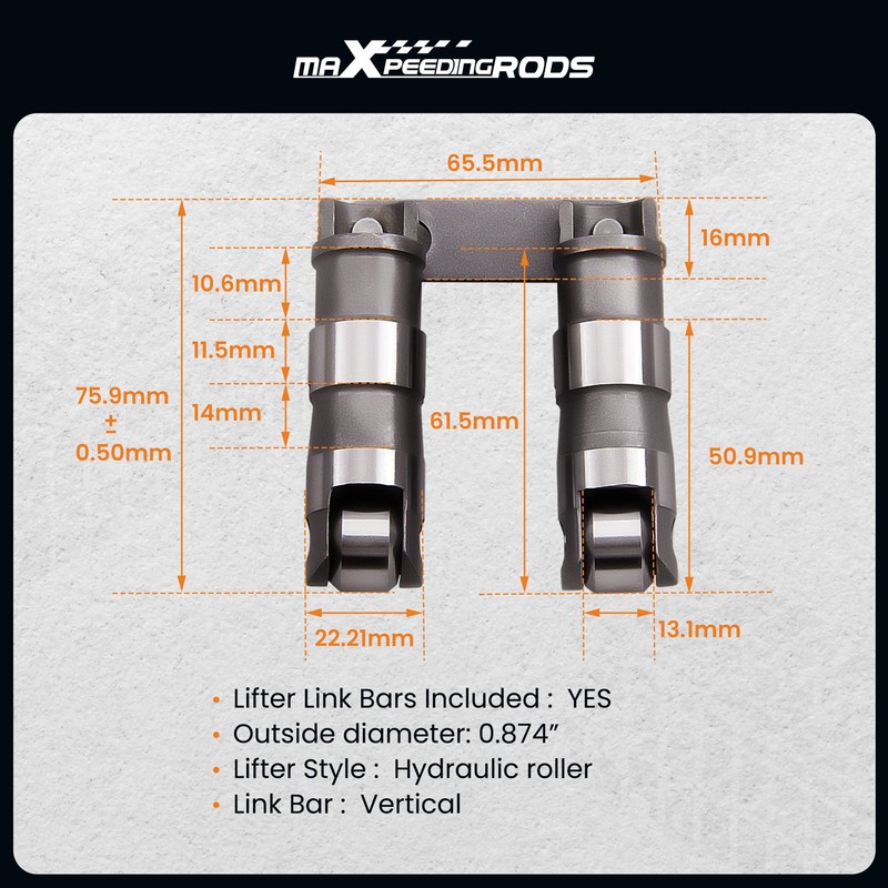 maXpeedingrods Hydraulic Roller Valve Lifters for Ford Small Block SBF