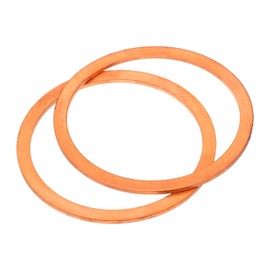 QUARKZMAN Pack of 2 Flat Copper Seals, 60 x 70 x 2 mm Copper Improved Flat Metric Sealing Ring Seals for Hydraulic Fittings Screw Bolt Nut Electronic Repair