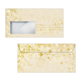 SIGEL DU245 Christmas envelopes "Christmas Glow", DL, with window, 90 gsm, 50 Pieces