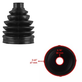 Caltric 2 Front Axle Inner Outer CV Boot Kit for Polaris Ranger 700 4X4 EFI 2009