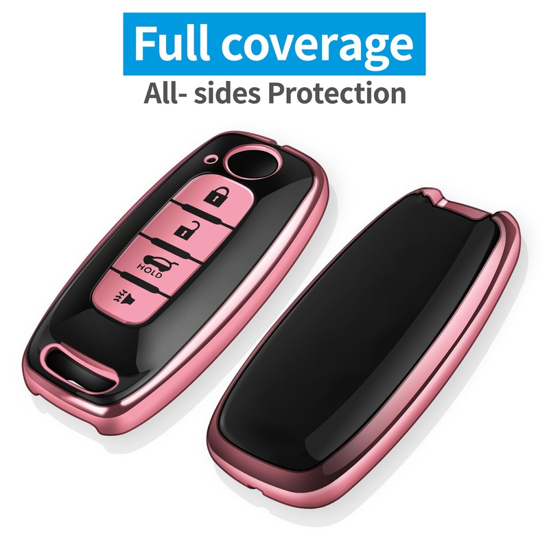 Tukellen for Nissan Key Fob Cover, Premium TPU Plated Case