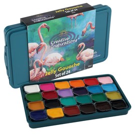 Creative Inspirations Jelly Gouache - Assorted Colors 100 mL - Unique & Vibrant Jelly Gouache Paint for Artists, Beginners, Painting Parties and More