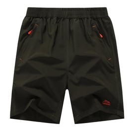 donhobo Men's Outdoor Quick Dry Lightweight Sports Hiking Shorts Zipper Pockets (Black,S)