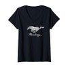 Womens Mustang Emblem V-Neck T-Shirt