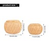 Roundsky Set of 2 Small Decorative Bamboo Baskets with Lid
