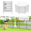 Thealyn Garden Fence Metal Decorative Fence 32 inch H x 28 inch W (5 Panels, Total Length 11.6 ft) with Gate, Dog Fence No Dig Fence Rustproof Animal Barrier Fencing for Dog, Rabbits, and Patio,Yard