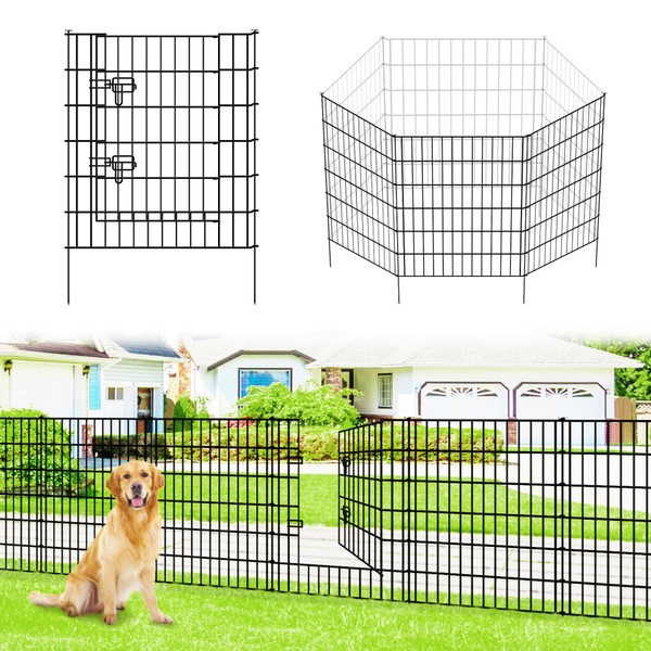 Thealyn Garden Fence Metal Decorative Fence 32 inch H x