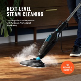 PurSteam Professional Steam Mop | Multi-Surface Floor Cleaner for Hardwood, Tile, Laminate & Carpet | Fast Heating, Lightweight & Chemical-Free Cleaning
