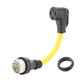 Nema SS 2-50P Male to 14-50R Female Adapter Cable,SS2-50P to 14-50R Heavy Duty 6AWG Marine Shore to Dryer Adapter Cable L=1.5FT