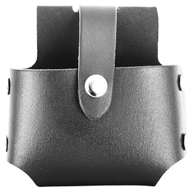 Black Leather Tape Holder Hoslter with button loop fastening heavy duty Scaffolding Tools
