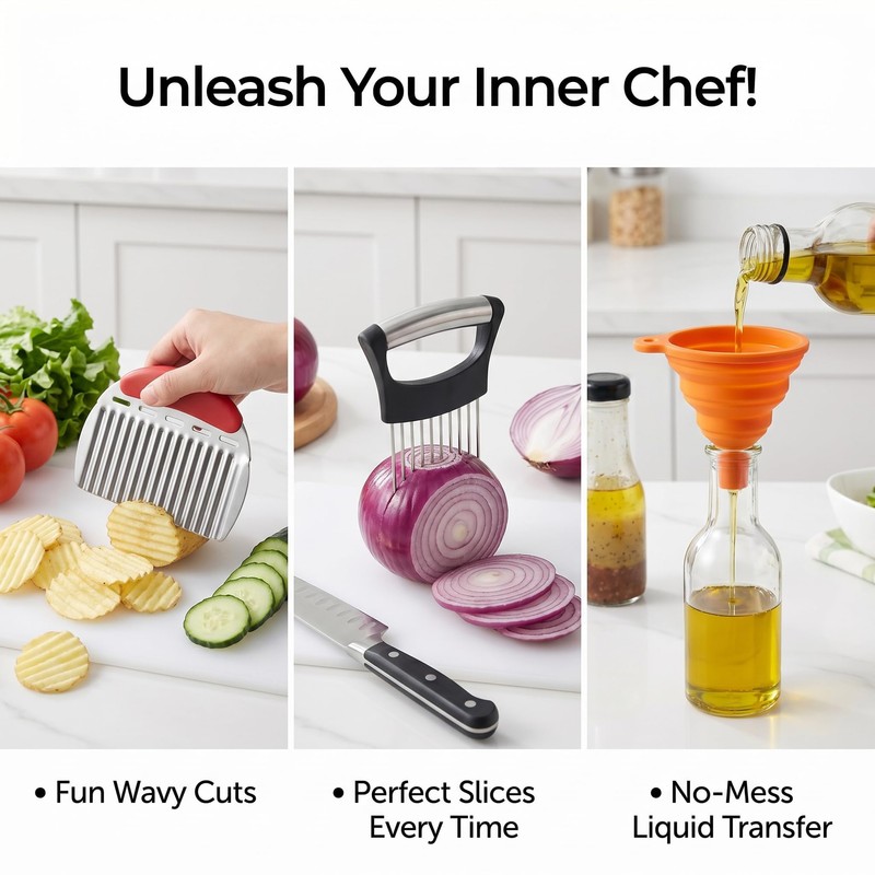 13-Piece Kitchen Gadget Set (Includes Storage Basket) — Features Kitchen
