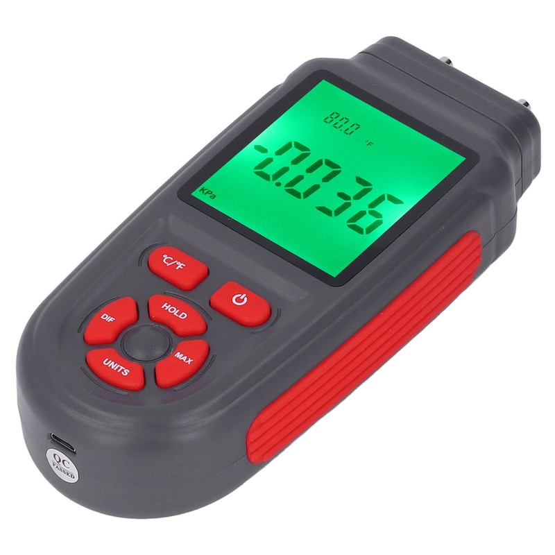 Digital Manometer ABS Shell Handheld High Accuracy HD Display Screen