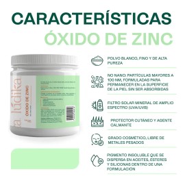 Óxido de Zinc | Filtro Solar Físico UVA/UVB | Protector Cutáneo Calmante y Desodorante, Hebbe Cosmetics Lúdika 500g