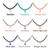 Firstmeet Stone Necklace Long Agate Beads Chain Round Smooth Bracelet