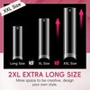 Luckyfairy XXL Nail Tips Square 120 Pcs 12 Sizes -