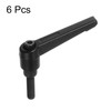 sourcing map 6pcs Adjustable Clamping Lever Handles M6 x 16mm
