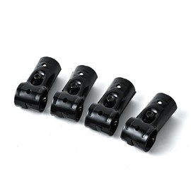 NTY Metal Joint NTY-1B Black for Φ1.1 inch (28 mm) Set of 4 (Compatible with HJ-1 of the Director Metal Joint) Assembly Pipe Rack T-shaped 3-Way Joint