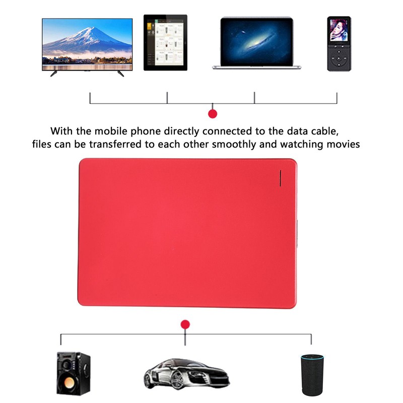 2.5in Red External HDD 6Gbps Transmission Portable External HDD Aluminum