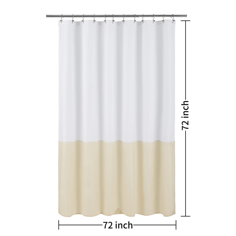 Alyvia Spring Waterproof Fabric Shower Curtain, Soft and Lightweight Fabric
