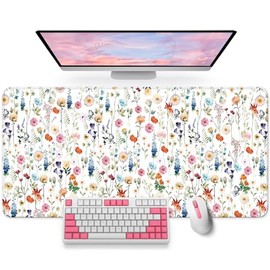 Alfombrilla de mouse grande para escritorio, linda alfombrilla de escritorio protectora para trabajo y juegos, elegante y bonita cubierta...          