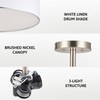 VONLUCE Semi Flush Mount Ceiling Light, 18" Drum Light Fixture
