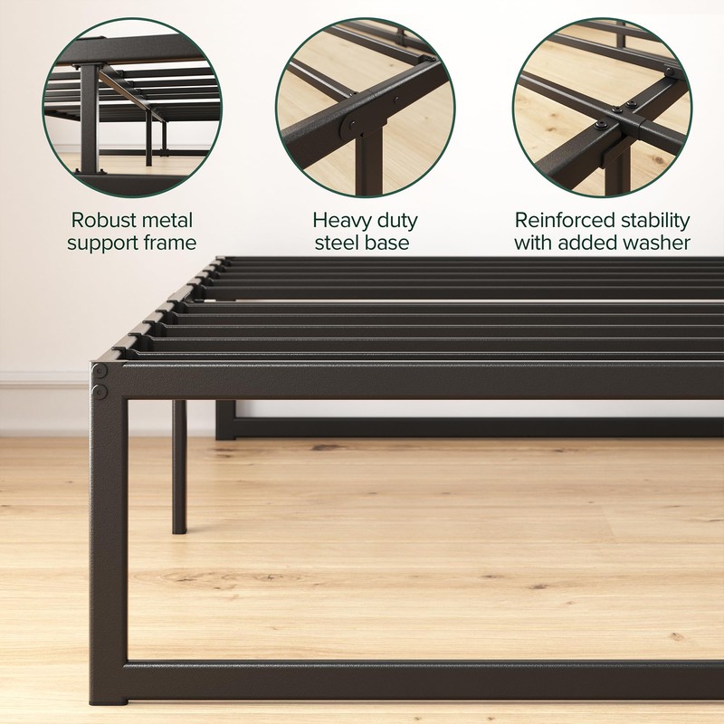 ZINUS ABEL 14 Inch Platform Bed Frame, Steel Slat Support,