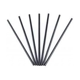 Penka biodegrable Agave 250 Straws (Black, 7.75” x 0.24”)