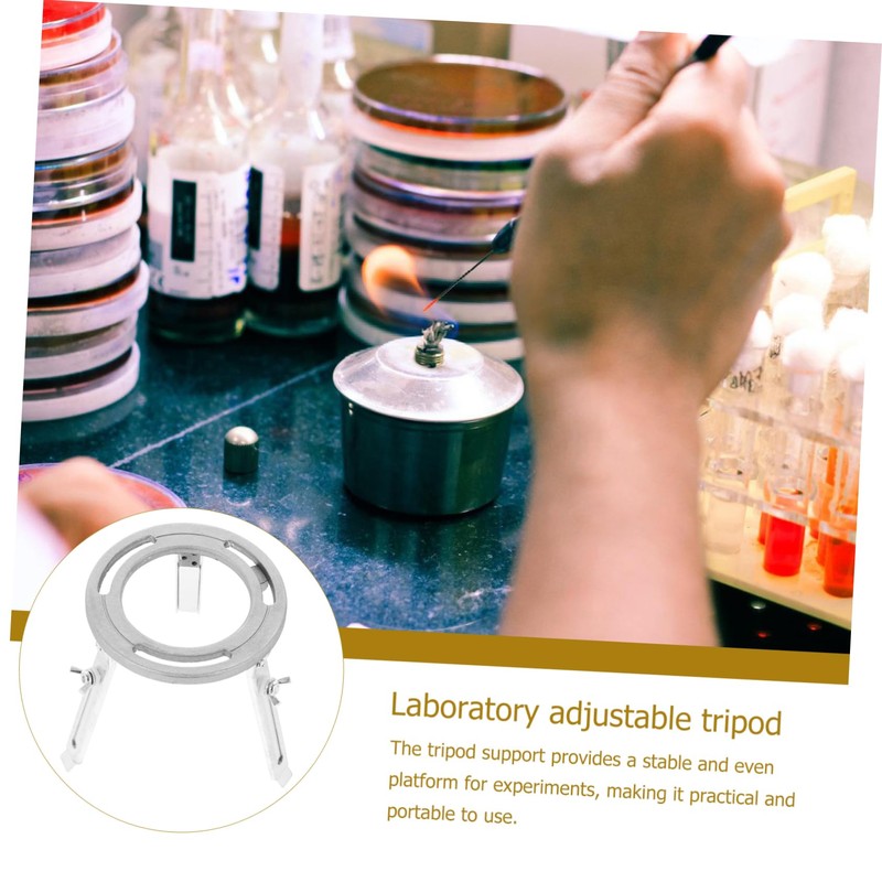 Zerodeko Adjustable Tripod Stand for Laboratory Burner Versatile Chemical Teaching