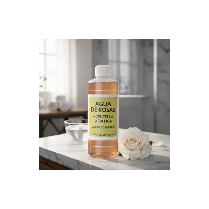 Agua De Rosas + Centella Asiática Grado Cosmetico 500ml