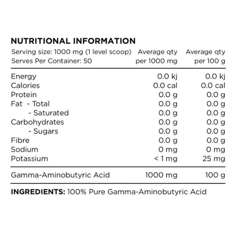 Switch Nutrition GABA 50gm 50 Serves