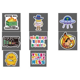 8 Pcs Cute Funny Badge Reel Retractable Nurse Accessories Bulk Fun Medical Healthcare Nursing Badge Holder This is Fine Alien Dog Duck Badge Clip Social Worker Doctor RN CNA LPN ID Card Gifts