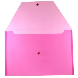 JAM PAPER Plastic Envelopes with Snap Closure - Legal Booklet Envelope - 247.6 x 368.3 mm (9 3/4" x 14 1/2") - Fuchsia Pink - 12/Pack