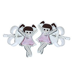 Ballet Cheerleader Dancer Earrings 925 Sterling Silver