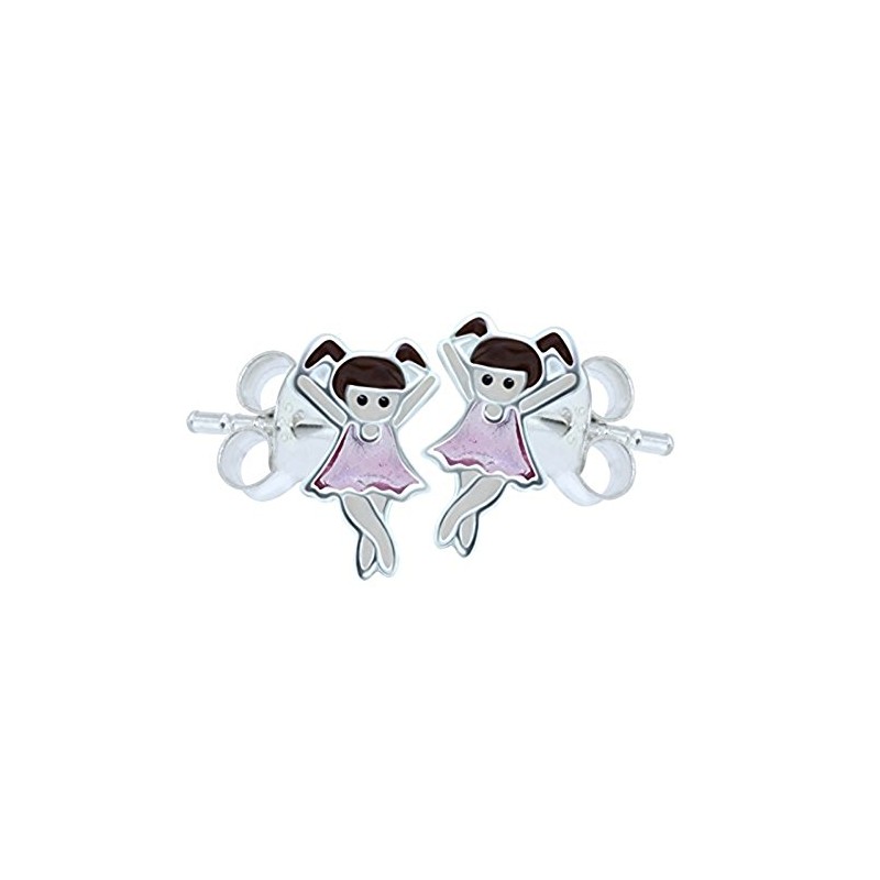 Ballet Cheerleader Dancer Earrings 925 Sterling Silver