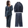 Duerfusa Women's Velour Pajamas, Top and Bottom, Spring, Smooth, Loungewear,
