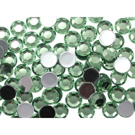 Allstarco 1000PCS 4.5mm SS20 Green Peridot .PD Acrylic Flat Back Rhinestones for Jewelry Making and Face Painting Card Making Embelishments Plastic Crafts Gems