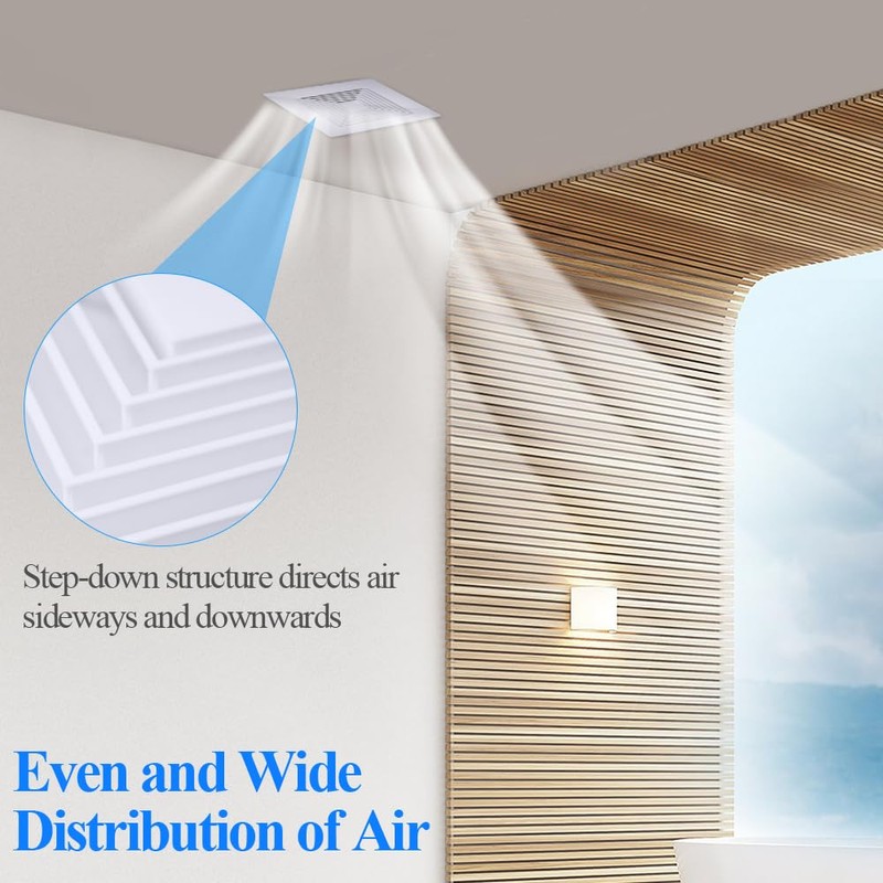 WiseWater 12x12 Bathroom Ceiling Fan Grille with Springs, Replacement Vent