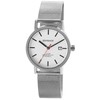 Bahnhof Men's Bracelet Watch White Analogue Date Mesh Band Metal