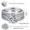 MABELLA 2.7 Carats Round Cut White Cubic Zirconia 925 Sterling