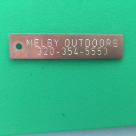 MELBY OUTDOORS QTY 100-ENGRAVED COPPER TRAP TAGS/TRAPPING SUPPLIES/TRAP/