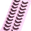 False Lashes Natural Eyelashes Fluffy Lashes D Curl Eyelashes 14mm