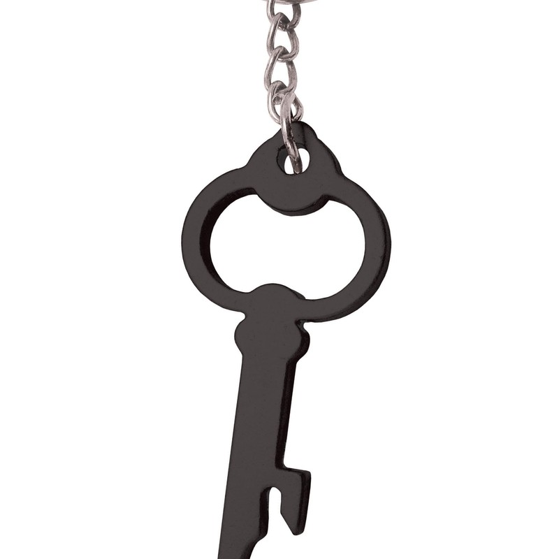 Komonee Key to the Door Black Keyring Bottle Opener Key